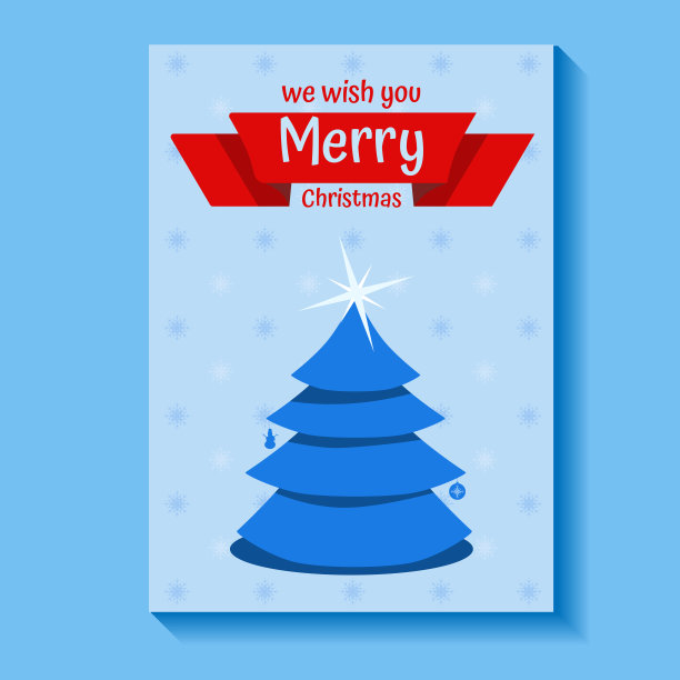 圣诞贺卡有一个图片和一个红色的题词。矢量插图。横幅。图片下载