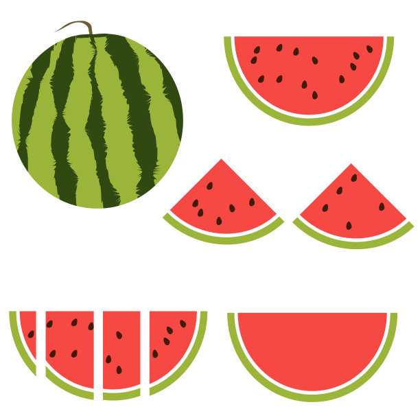 切西瓜。素材图片