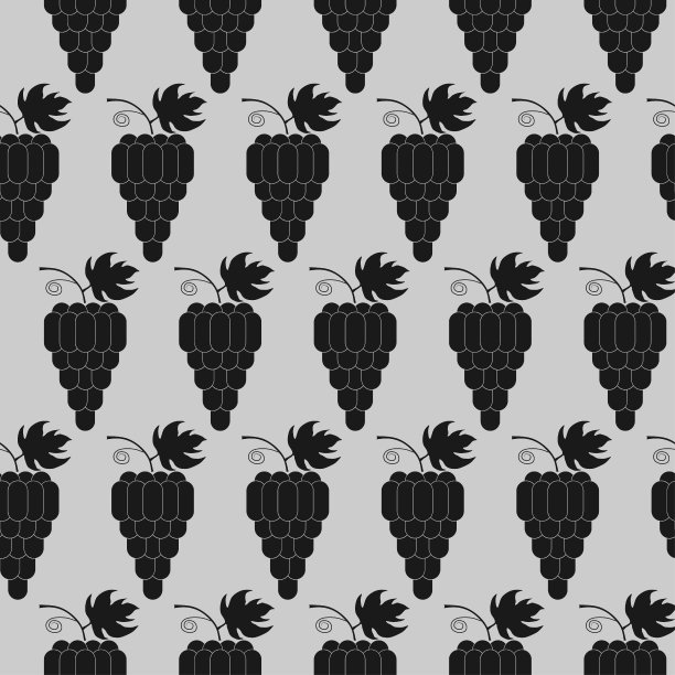 葡萄无缝纹理，可用于织物印花、墙纸图片下载