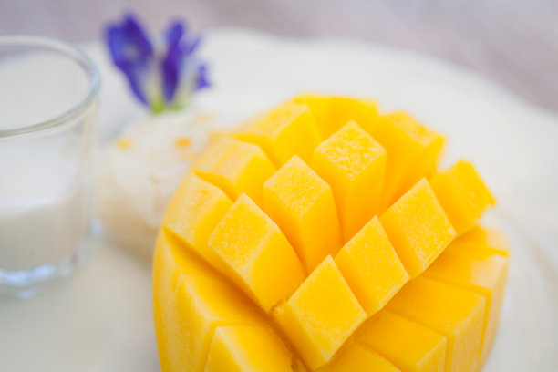 芒果和糯米。图片下载