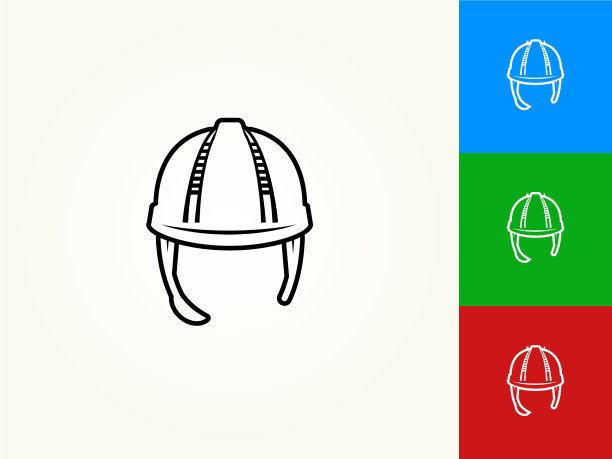 头盔黑色描线图标图片下载