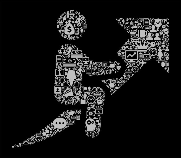 商人进展箭头图标商业和金融矢量图标模式图片下载