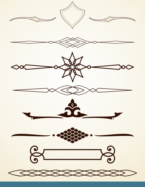 装饰品、横幅和分隔符图片下载