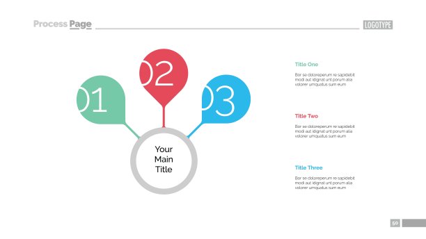 三个选择的主要想法幻灯片模板图片下载