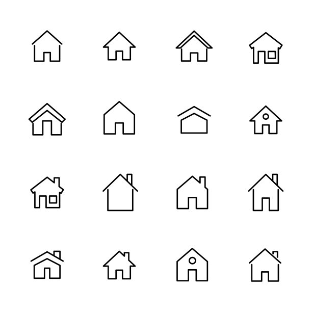 简单的收集家相关的线图标。图片下载