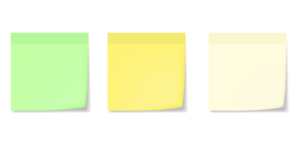 真实的备忘录贴纸与影子模型图片下载