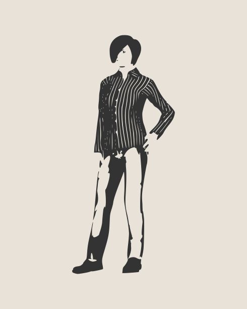 摆姿势夫人轮廓图片下载