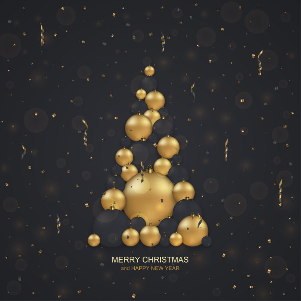 矢量现代圣诞或2018年新年冬季假期快乐的邀请卡背景图片下载