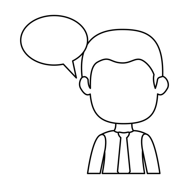 商人与语音气泡化身人物图标图片下载