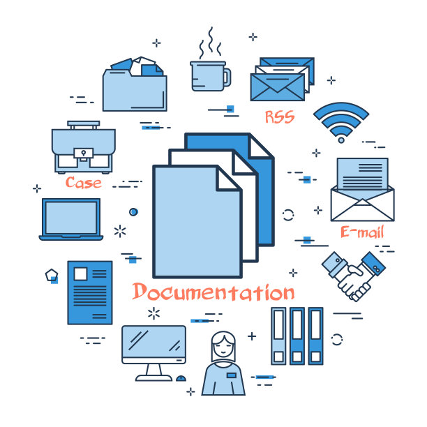 Blue round Documentation概念图片下载