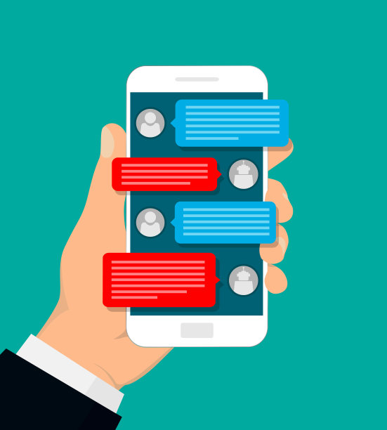 聊天和短信的概念。图片下载