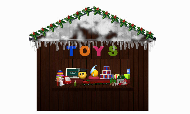还有圣诞摊位，别忘了画上玩具图片下载