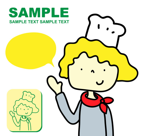 可爱的厨师的问候图片下载