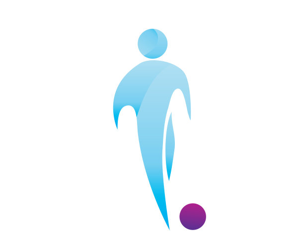 现代抽象足球运动员在行动插图图片下载