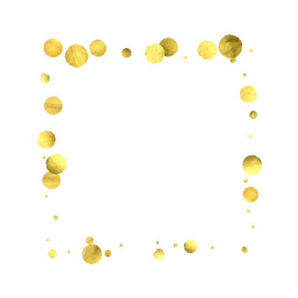 向量金色圆圈孤立在白色。图片下载