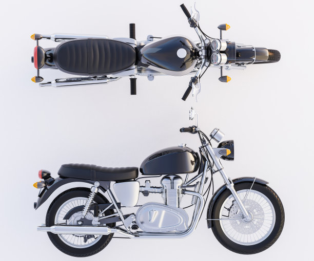 摩托车从侧面和上方看图片下载