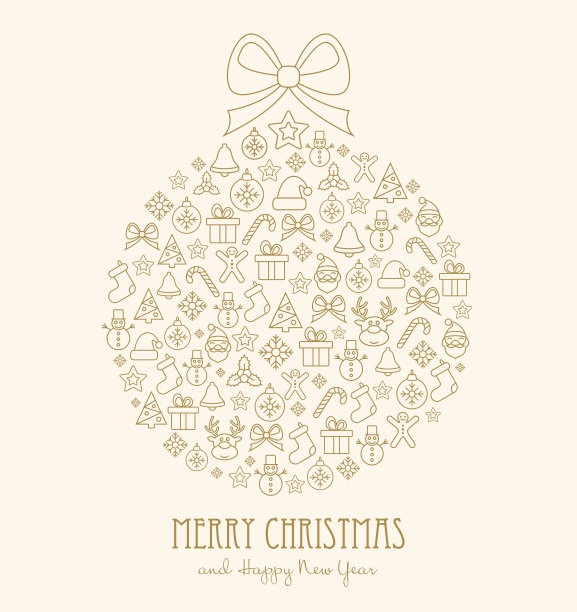 圣诞假期冬季新年销售背景球图片下载