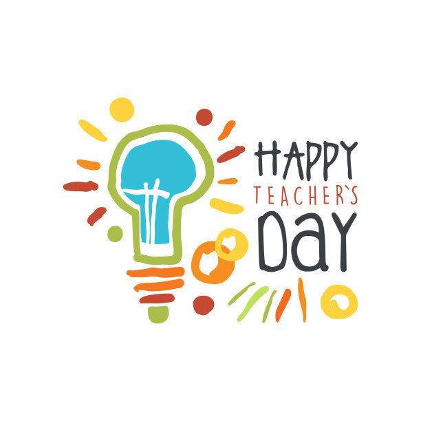 教师节贺卡配电灯图片下载