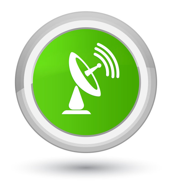 卫星碟形图标prime软绿色圆形按钮图片下载