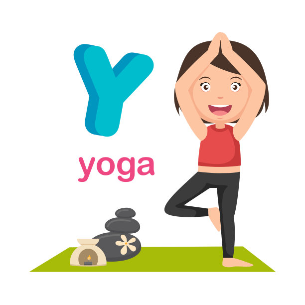 插图孤立字母Y瑜伽图片下载