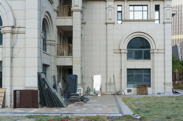 建筑细节，现代建筑玻璃立面图片下载