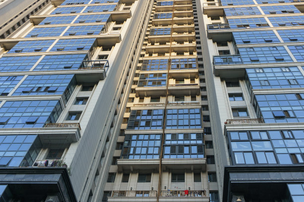 建筑细节，现代建筑玻璃立面图片下载