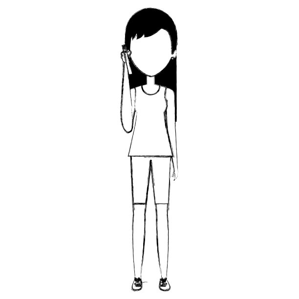 女人用智能手机打电话图片下载