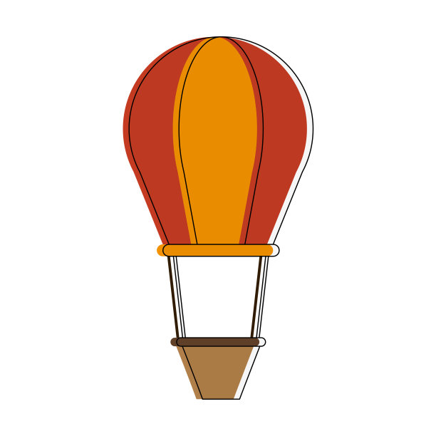 热气球图标形象图片下载