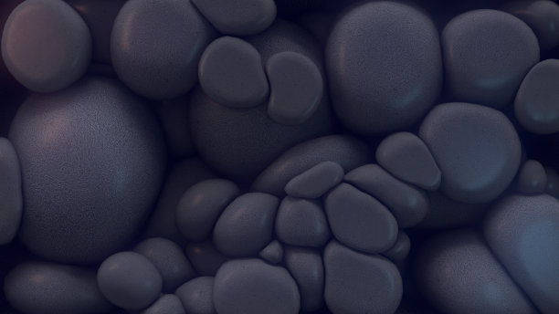 抽象的灰色卵石图案。3 d渲染图图片下载