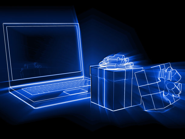 网上购物电子商务礼品盒图片下载