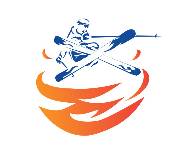 充满激情的专业滑雪运动员运动员在行动插图图片下载