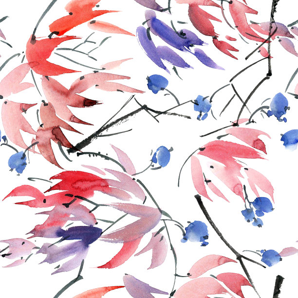 水墨插画素材ID：300955416