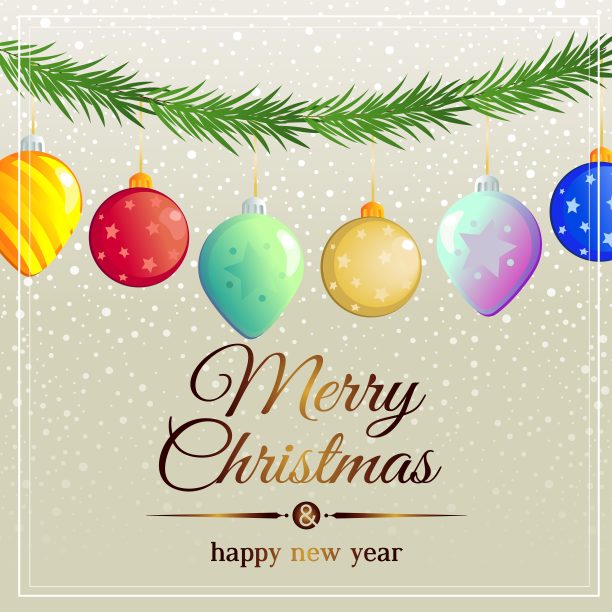 用雪花装饰的圣诞卡图片下载