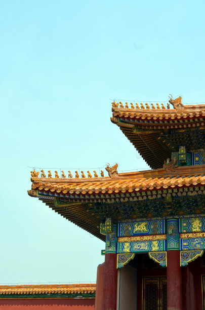 中国北京天坛建筑群内的宝塔亭子图片下载