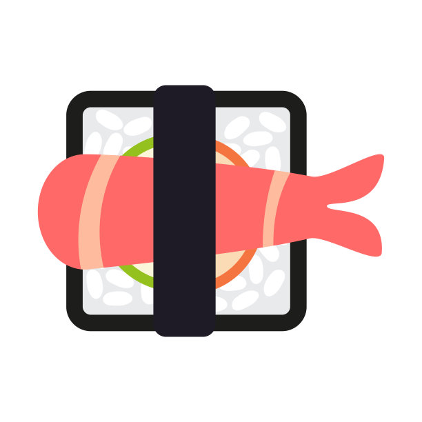 寿司卷视图从上至上的白色背景-矢量插图图片下载