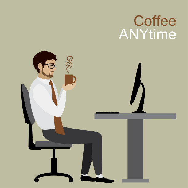 拿着一杯咖啡的商人或上班族图片下载