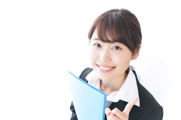 女商人指着什么东西图片下载