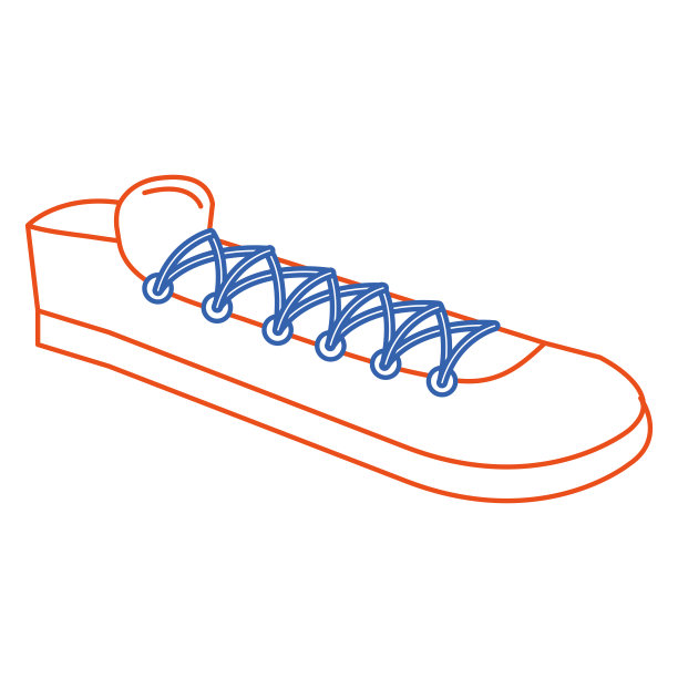 年轻的鞋子孤立的图标图片下载