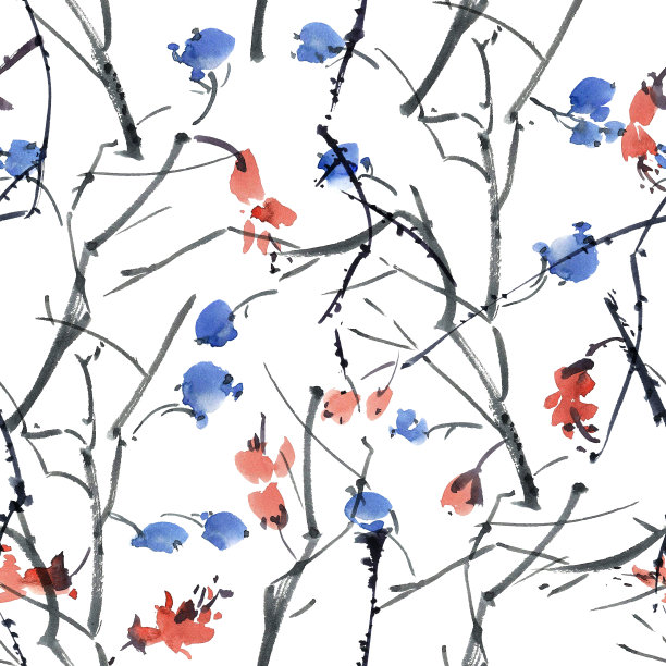 水墨插画素材ID：300964614