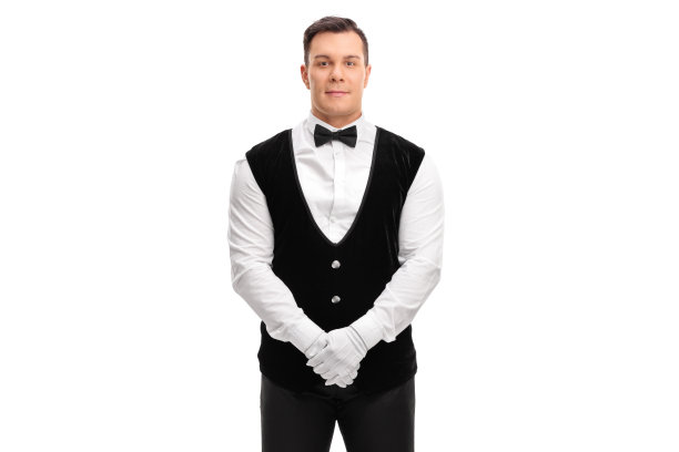 服务员看着镜头图片下载