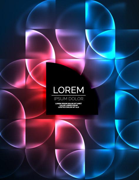 抽象矢量圆旗图片下载