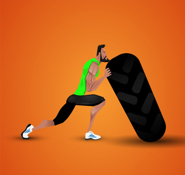 人抛轮胎。图片下载