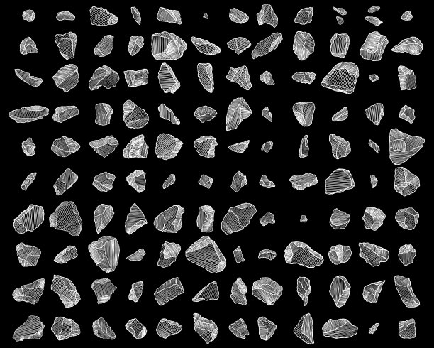 水晶，宝石和宝石集。地球魔法神圣元素。收集一套粗略的矿物和手绘水晶石和岩石。向量。素材图片