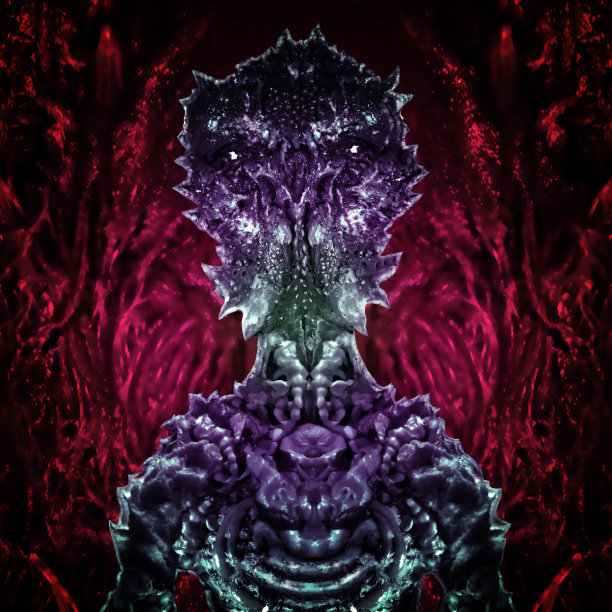 外星人火星宇航员坐在他的飞船里，穿着仿生服。科幻小说插图。图片下载