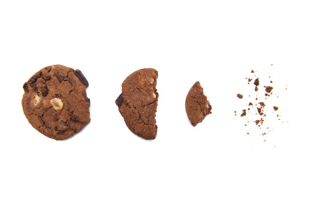 Cookie孤立在白色背景上图片下载