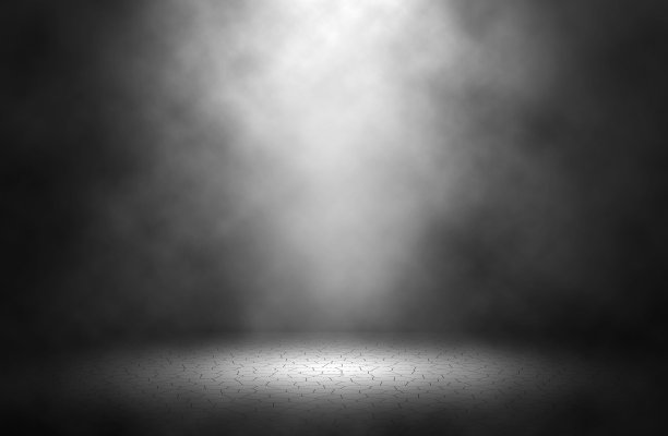 聚光灯白烟地板砖背景。图片下载