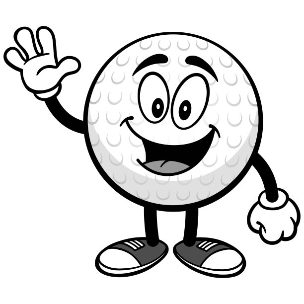 挥动的高尔夫球插画图片下载
