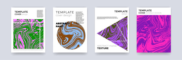 抽象油漆设计大理石纹理模板设置矢量颜色流体喷溅背景素材图片