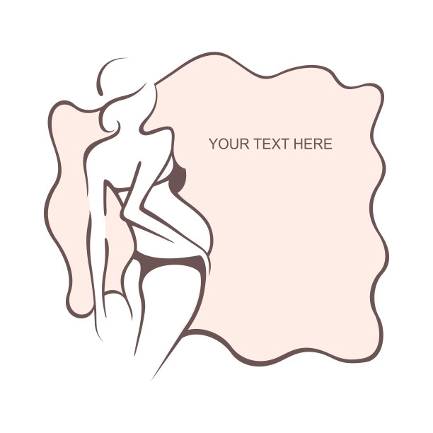 穿着内衣的孕妇。文胸,内裤。年轻的女孩-母亲。医疗公报。矢量插图，形式为文字。设计传单，横幅，标志，海报图片下载