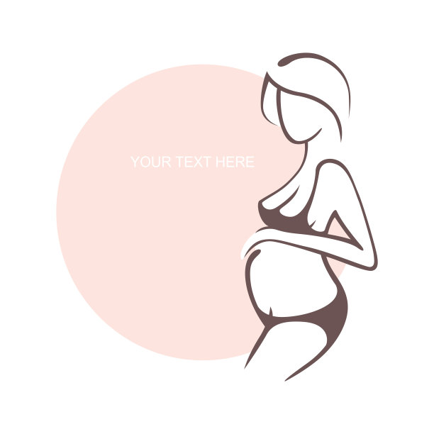 穿内衣的孕妇，胸罩，短裤，年轻女孩-母亲，医疗公告，矢量图，文本表格，宣传单，banner，logo，海报设计图片下载